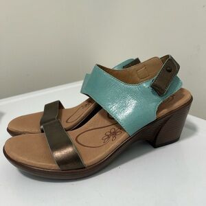 Aetrex Sandals Brown Blue Size 10